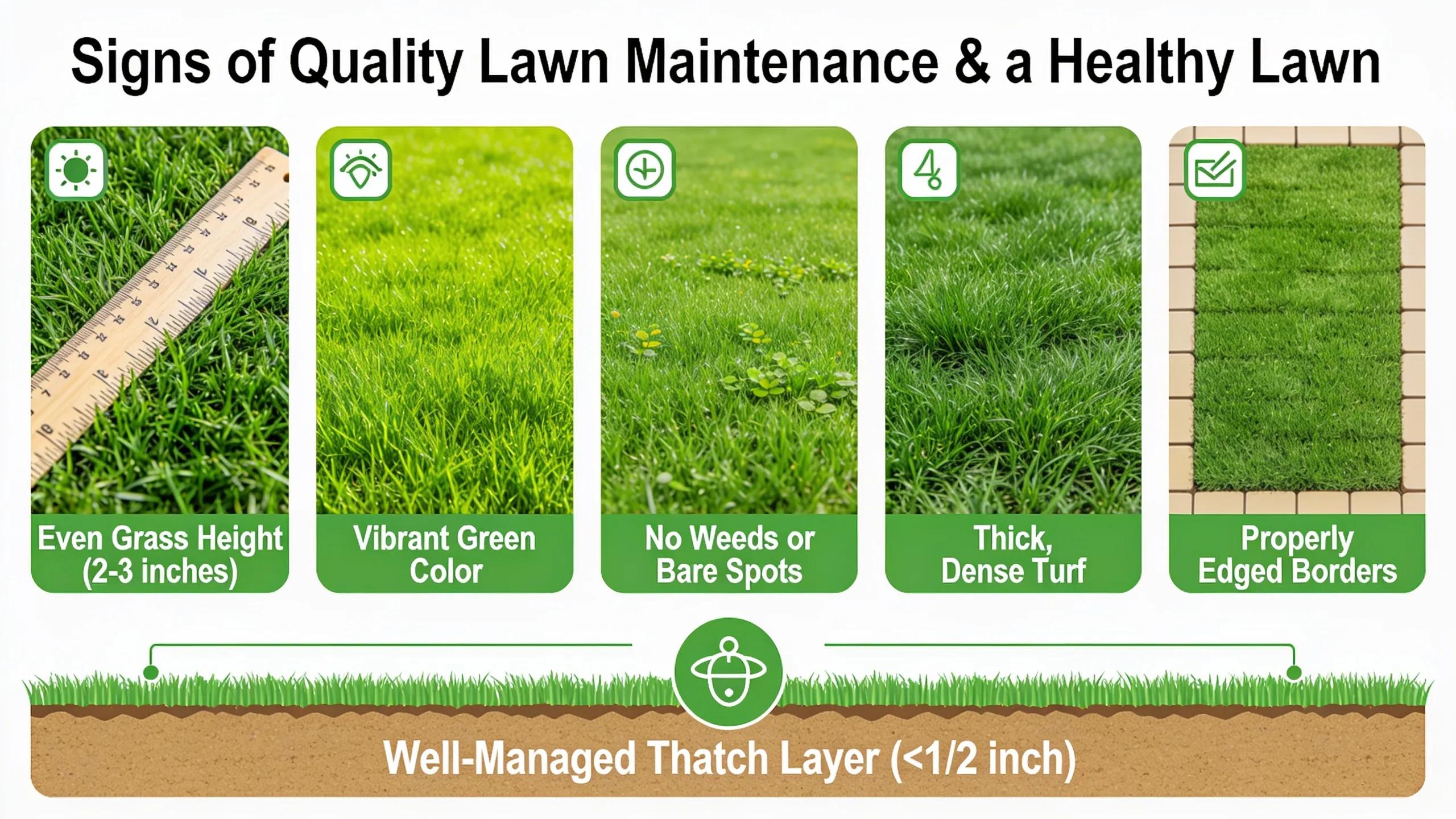 What Signs Indicate Quality Lawn Maintenance and a Healthy Lawn